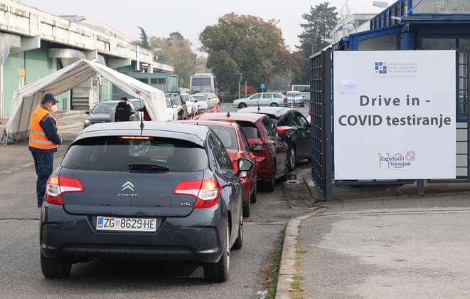 Coronavirus in Kroatien, Drive-in Teststation in Zagreb