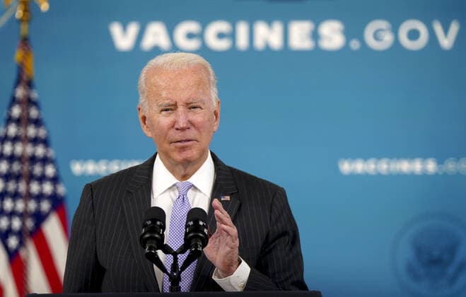 Coronavirus in den USA, Präsident Joe Biden Pressekonferenz zur Impfung von 5-11jährigen Kindern