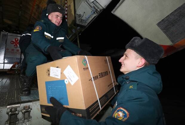 Coronavirus in Belarus, Impfstoffe aus China Ankunft in Minsk