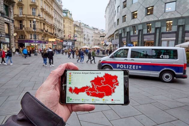 Österreich wieder Coronavirus Hochrisikogebiet - Symbolbilder