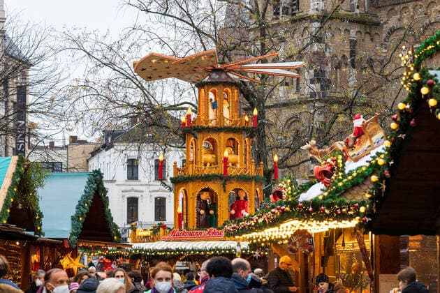 Coronavirus in Deutschland, Eindrücke vom Weihnachtsmarkt in Bonn, NRW
