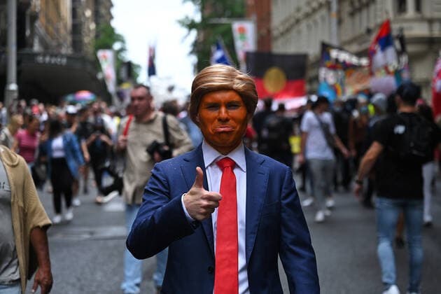 Coronavirus in Australien, Proteste von Impfgegnern in Sydney