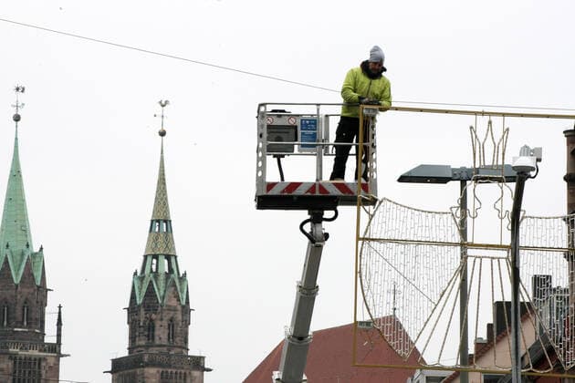 Coronavirus in Bayern, Abbau des Weihnachtsmarktes in Nürnberg