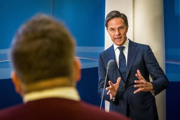 Coronavirus in den Niederlanden, Mark Rutte und Hugo de Jonge Pressekonferenz in Den Haag