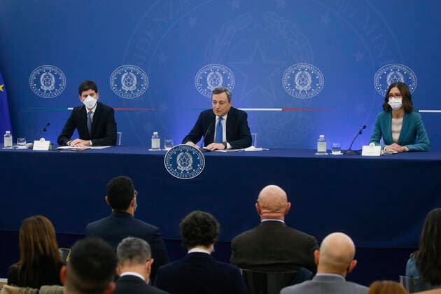 Coronavirus in Italien, Mario Draghi Pressekonferenz zur aktuellen Lage