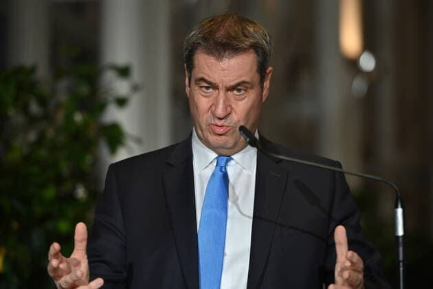 Coronavirus in Deutschland, Markus Söder Pressekonferenz in München nach Bund-Länder-Runde