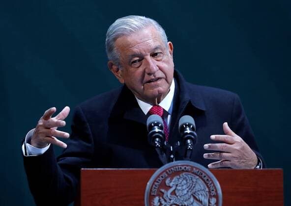 Coronavirus in Mexiko, Präsident Andres Manuel Lopez Obrador Pressekonferenz in Mexiko-Stadt