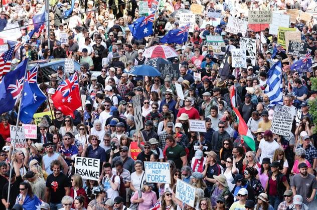 Coronavirus in Australien, Impfgegner-Proteste in Melbourne