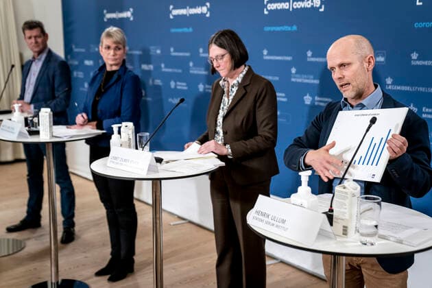 Coronavirus in Dänemark, Pressekonferenz zur Omikron-Variante in Kopenhagen
