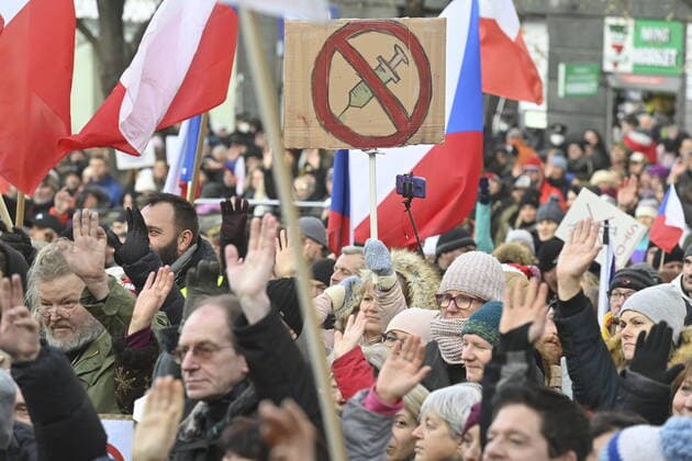 Coronavirus in Tschechien, Protest gegen Corona-Maßnahmen in Prag