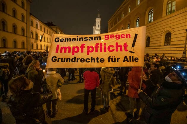 Coronavirus in Bayern, Impfgegner-Protest in München