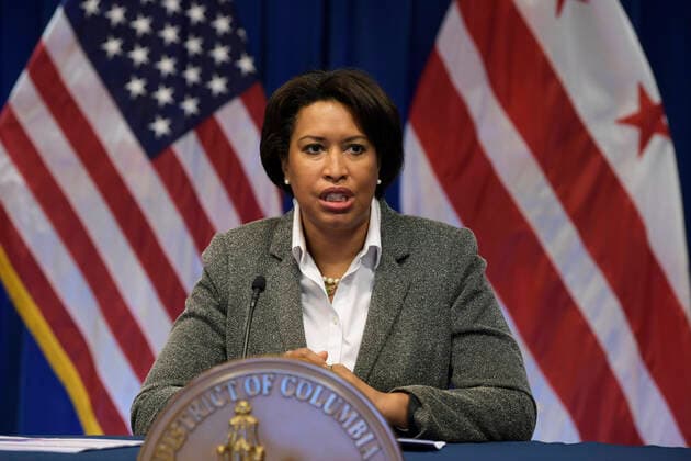 Coronavirus in den USA, Bürgermeisterin Muriel Bowser Pressekonferenz in Washington DC