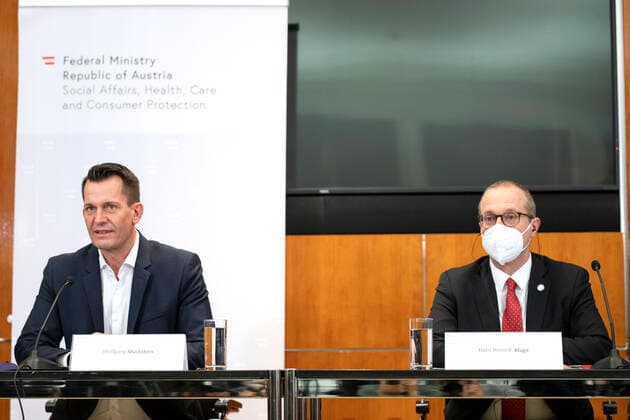 Coronavirus in der EU, Pressekonferenz zur Omikron-Variante in Wien
