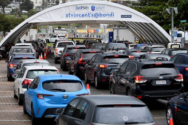 Coronavirus in Australien, Drive-In Teststation in Sydney