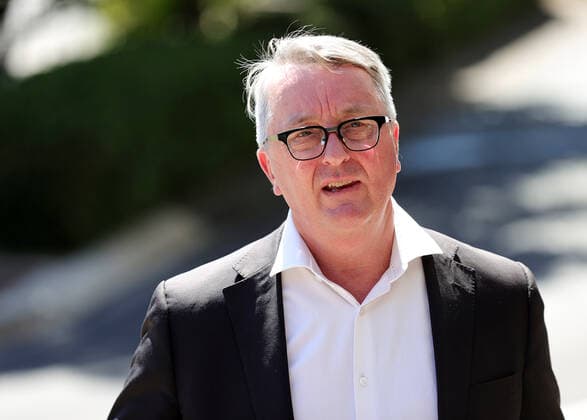 Coronavirus in Australien, Victoria-Gesundheitsminister Martin Foley Pressekonferenz in Melbourne