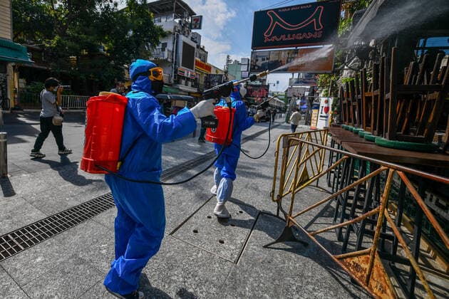 Coronavirus in Thailand, Desinfektionen in Bangkok