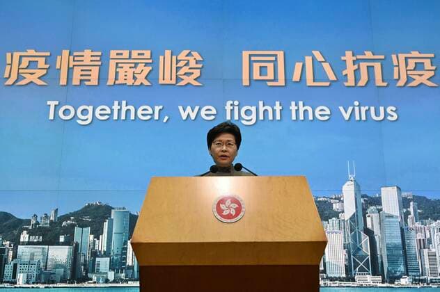 Coronavirus in Hongkong, Carrie Lam Pressekonferenz