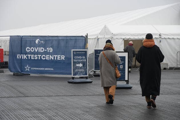 Coronavirus in Dänemark, Covid-Schnelltest-Center in Kopenhagen