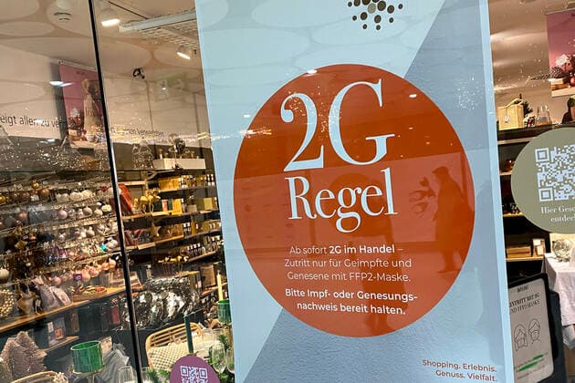 Coronavirus in Bayern, 2G Regel in Geschäften, Eindrücke aus München