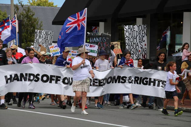 Coronavirus in Neuseeland, Impfgegner-Proteste in Christchurch