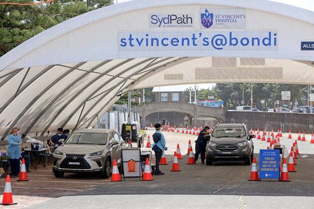 Coronavirus in Australien, Drive-In Teststation in Sydney