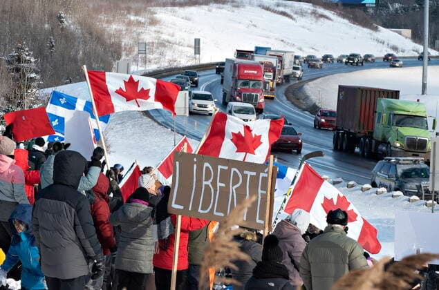Coronavirus in Kanada, Protest von LKW-Fahrern gegen Restriktionen