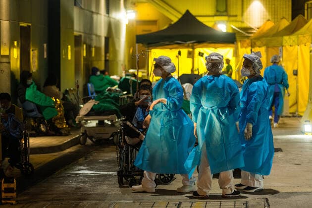 Coronavirus in Hongkong, Behandlungen in Notfallzelten in Sham Shui Po