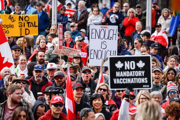 Coronavirus in Kanada, Proteste gegen Maßnahmen in Calgary