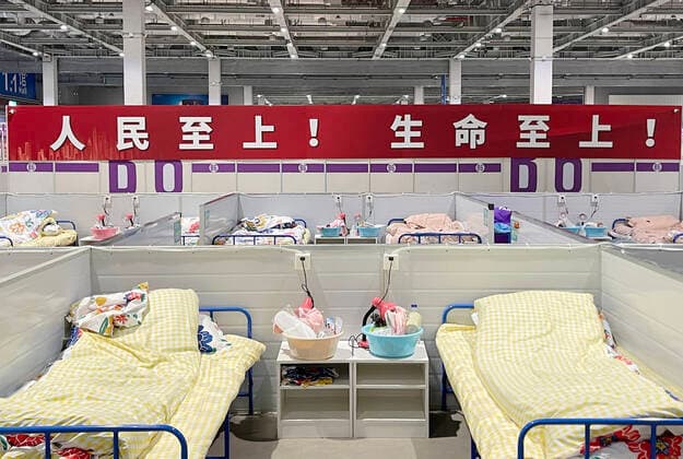 Coronavirus in China, Improvisiertes Krankenhaus im NECC in Shanghai