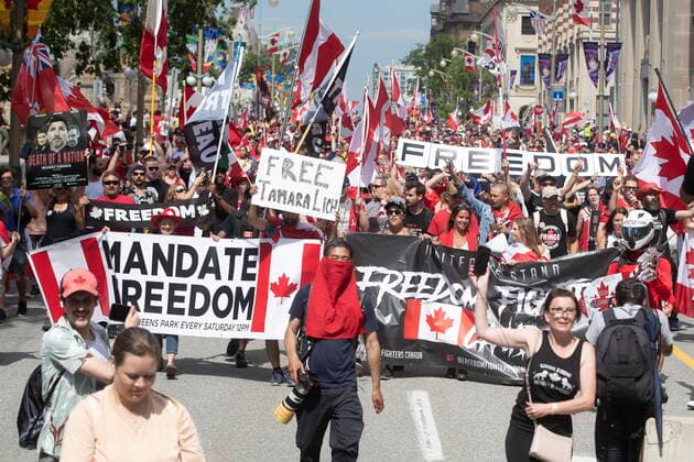 Coronavirus in Kanada, Protest gegen Corona-Maßnahmen in Ottawa