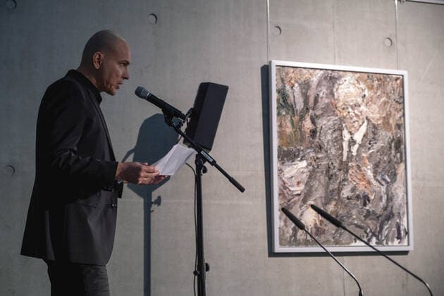 Berlin, Einweihung des Porträts des Malers Christoph Bouet von Wolfgang Schäuble