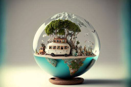 Generative KI: Unsere Erde - Miniaturplaneten