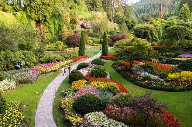 Travel, Parks and Gardens, Kanada, The Butchart Gardens in Victoria