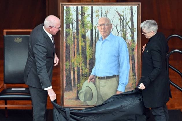 Australien, Enthüllung des offiziellen Porträts von Generalgouverneur David Hurley in Canberra