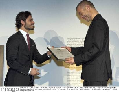 Prinz Carl Philip von Schweden verleiht den Hasselblad Award 2015