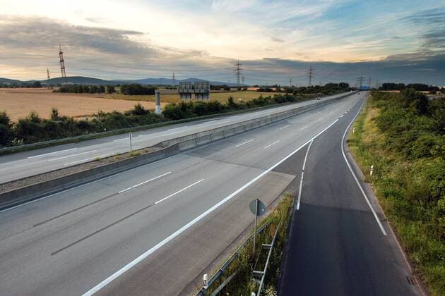 Leere Autobahnen während des Fußballländerspiels Deutschland - Frankreich