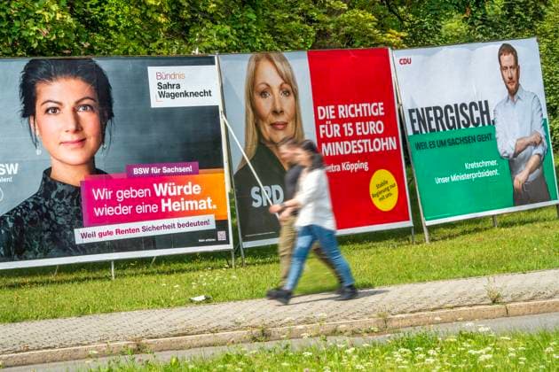 Landtagswahl Sachsen 2024, Wahlplakate