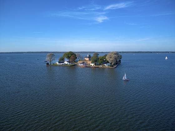 Niedersachsen, Wilhelmstein im Steinhuder Meer ist die kleinste bewohnte Insel Deutschlands