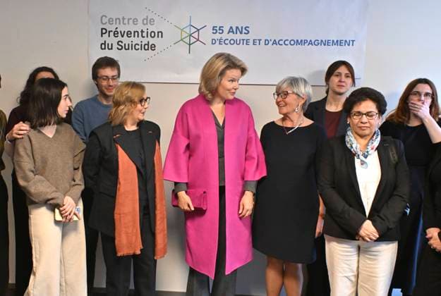 Königin Mathilde von Belgien besucht Zentrum zur Suizidprävention in Brüssel