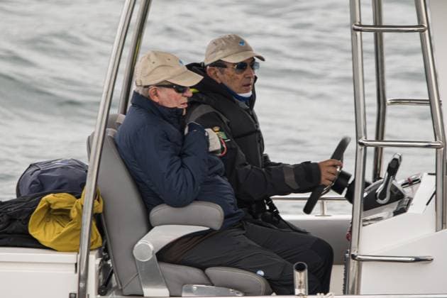 Juan Carlos von Spanien nimmt an Regatta vor Sanxenxo teil