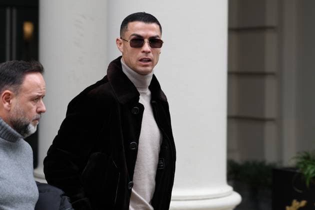 Cristiano Ronaldo verlässt sein Hotel in Washington DC