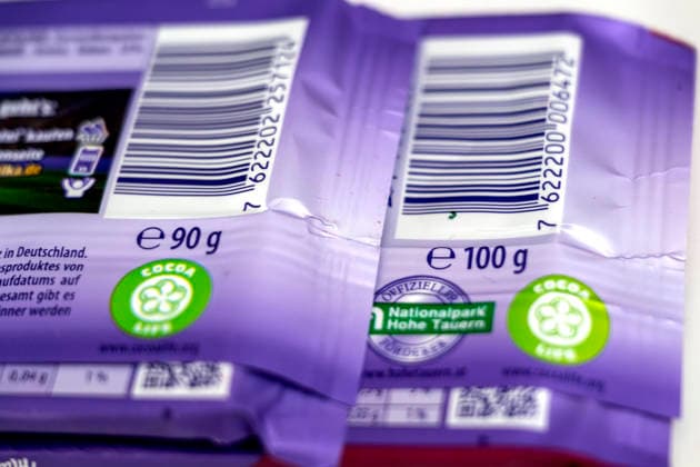 Mit weniger Gewicht von Milka-Tafeln verstößt Mondelez gegen das Wettbewerbsrecht, Archivbilder