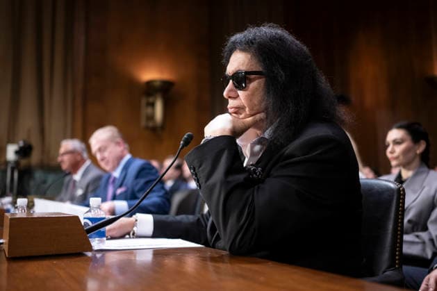 USA, Gene Simmons spricht zu Urheberrecht im Senatsausschuss in Washington
