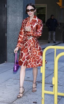 Lily Collins zu Gast bei Good Morning America in New York