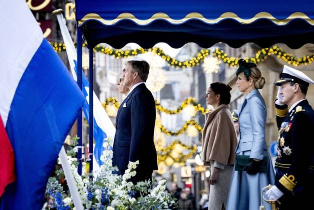 König Willem-Alexander und Königin Maxima der Niederlande empfangen Alexander Stubb in Amsterdam