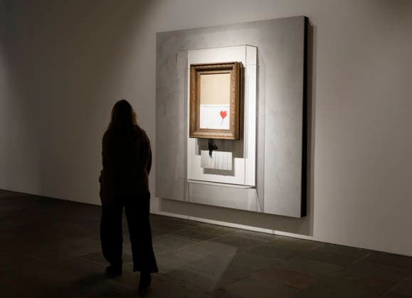 Sotheby s in New York, Versteigerung von Banksy s Girl without Ballon