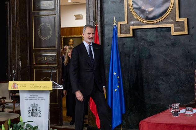 König Felipe von Spanien während eines Treffens in Madrid