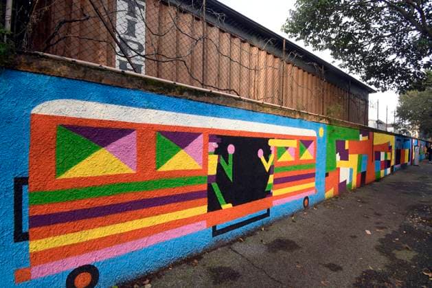 Geometric Bang Mural in Rom