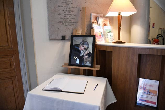Brigitte Bardot gestorben, Kondolenzbuch im Rathaus von Saint-Tropez