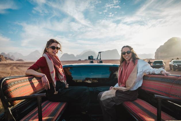 Royals, Königin Rania und Prinzessin Salma von Jordanien besuchen Wadi